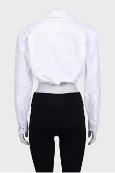 White long sleeve elasticated top
