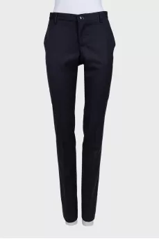 Black wool suit with tag