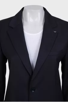 Black wool suit with tag