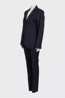 Black wool suit with tag