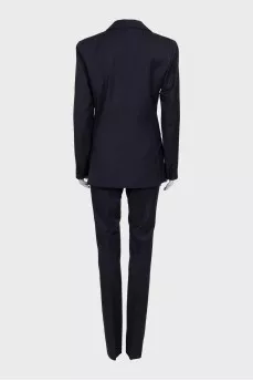 Black wool suit with tag