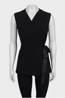 Black wrap vest