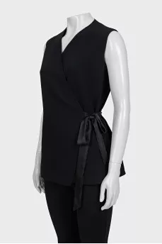 Black wrap vest