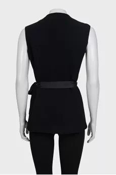 Black wrap vest