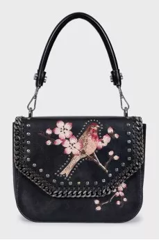 Black leather Falabella Box bag