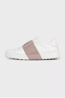White leather Open sneakers