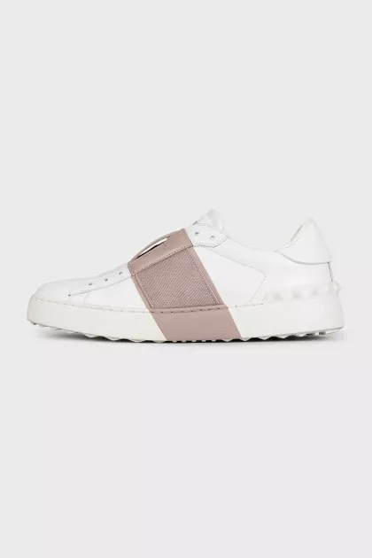 White leather Open sneakers