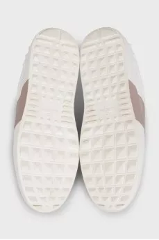 White leather Open sneakers