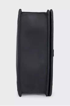 Black leather Diorama bag with decor