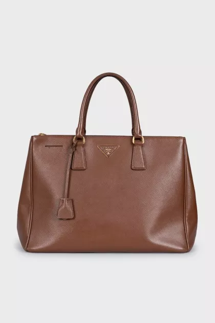 Galleria Brown Leather Tote