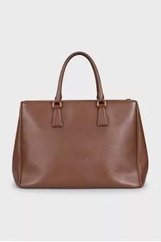 Galleria Brown Leather Tote