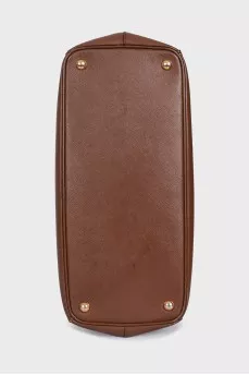 Galleria Brown Leather Tote