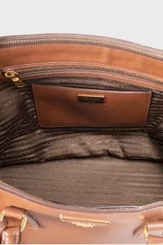 Galleria Brown Leather Tote