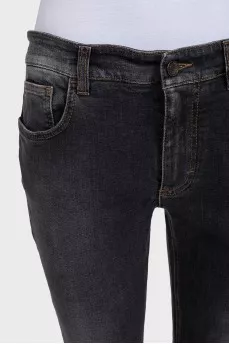 Black skinny fit jeans with pockets