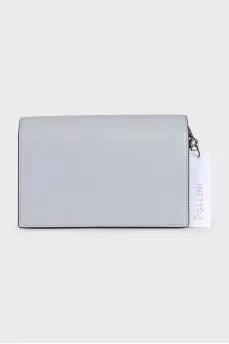 Blue logo bag with tag
