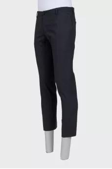 Men's classic black trousers with creases