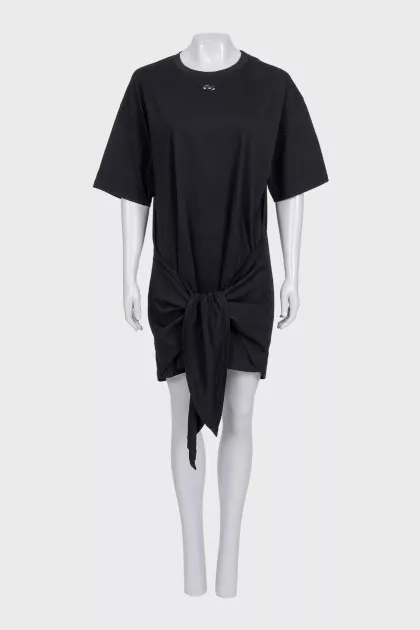 Black short sleeve dress with tag