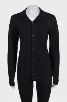 Black straight cardigan