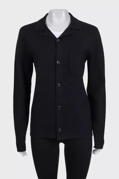 Black straight cardigan