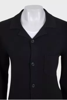 Black straight cardigan