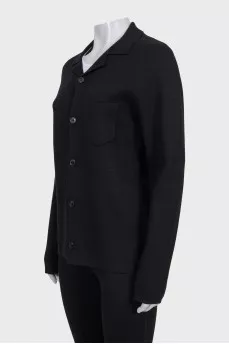 Black straight cardigan