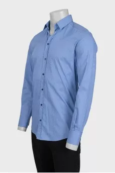 Men's blue fitted shirt