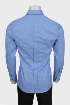 Men's blue fitted shirt