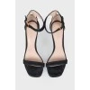 Suede stiletto sandals