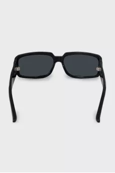 Black frame sunglasses with wide temples