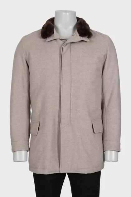 Men's wool and cashmere jacket