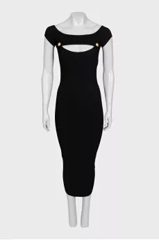 Bodycon dress with signature buttons