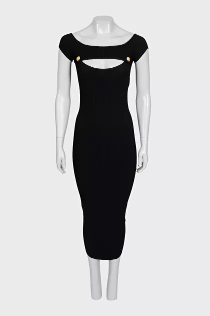 Bodycon dress with signature buttons