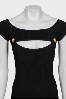 Bodycon dress with signature buttons