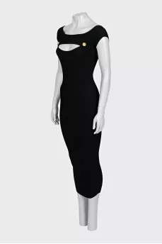 Bodycon dress with signature buttons