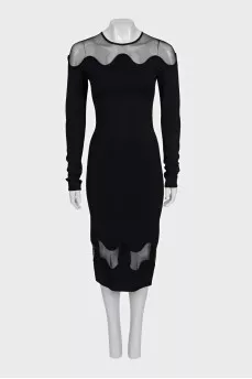 Bodycon dress with sheer elements