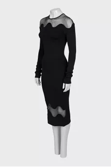 Bodycon dress with sheer elements