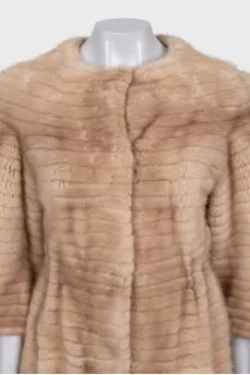 Fitted mink coat