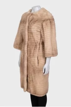 Fitted mink coat