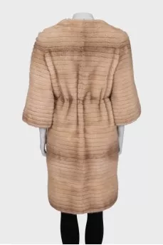 Fitted mink coat