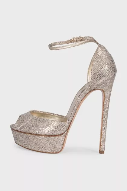 Gold heeled sandals