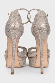 Gold heeled sandals