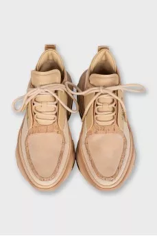 Beige B-Bold sneakers