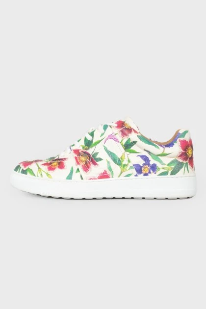 Floral print sneakers