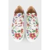 Floral print sneakers