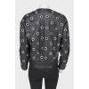 Leather eyelets jacket