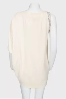 Rhinestone asymmetric dress