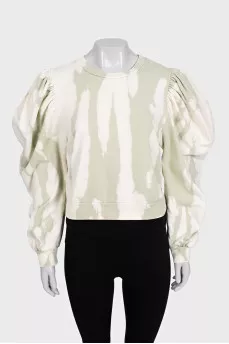 Green printed sweatshirt