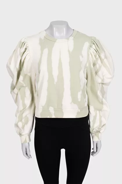 Green printed sweatshirt