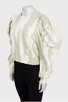 Green printed sweatshirt