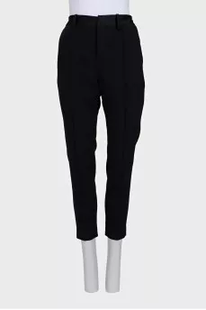 Black straight-cut trousers